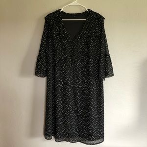 Black & White Polka Dot Dress - Plus Size